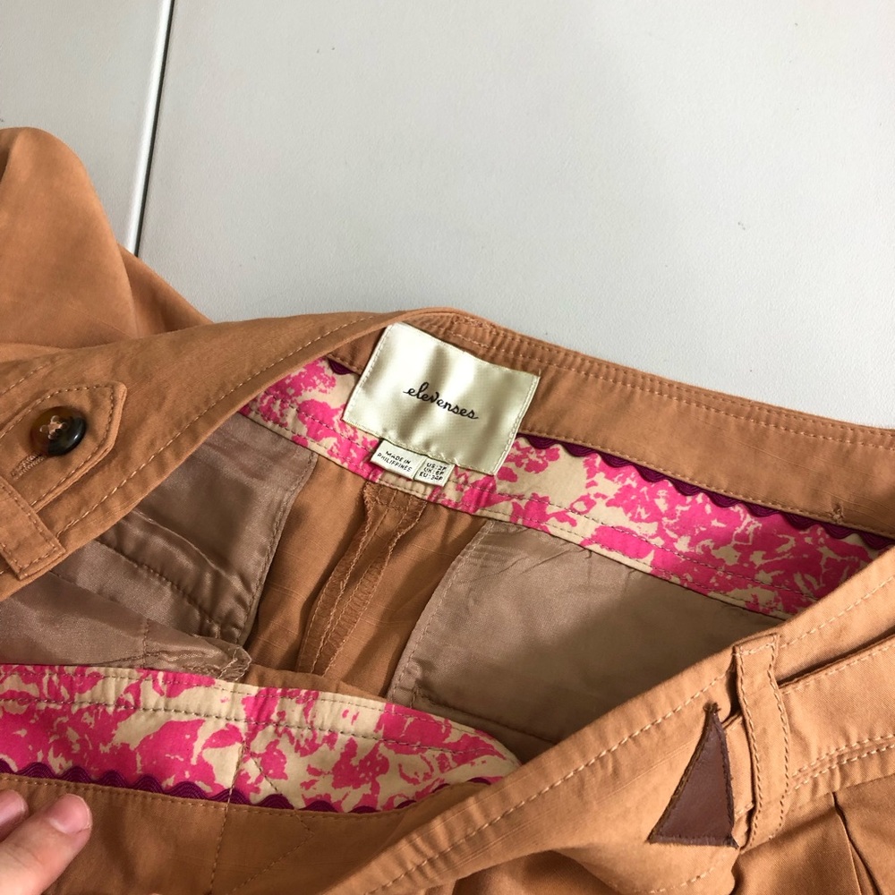 Anthropologie Elevenses Tan Culottes Pant size 2 petite - Picture 11 of 15